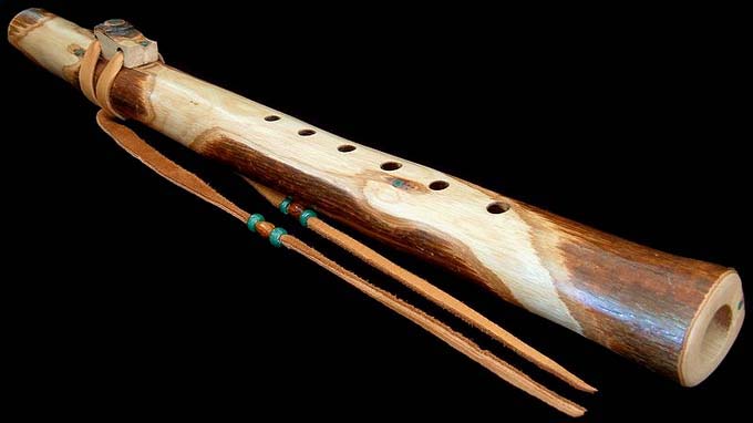Ash Branch Flute in A with Malachite Inlay from Dryad Branch Flutes