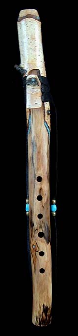 Birch Branch Flute in B with Turquoise Inlay from Dryad Flutes