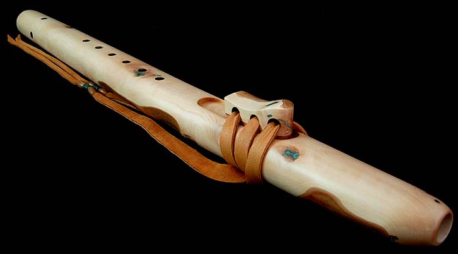 Camellia Branch Flute in G with Malachite Inlay from Dryad Branch Flutes