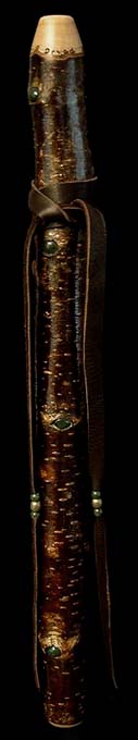 Japanese Cherry Branch Flute in A# with Jade Inlay from Dryad Branch Flutes