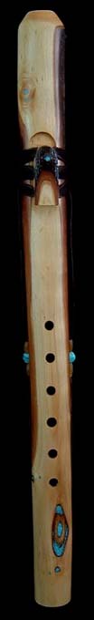 Willow Branch Flute in F# with Turquoise Inlay from Dryad Branch Flutes