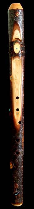 Willow Branch Flute in D# with Turquoise Inlay from Dryad Branch Flutes
