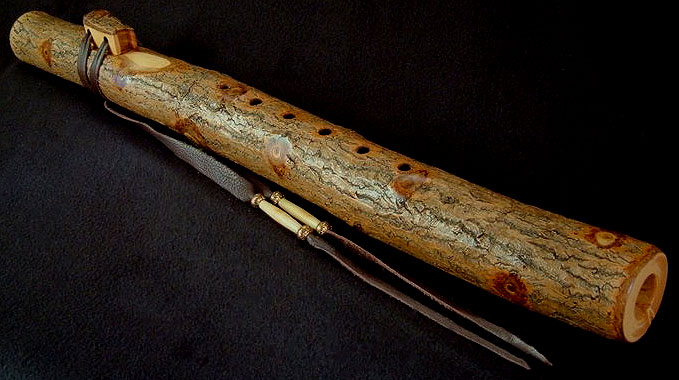 Ginkgo Branch Flute in F right side view